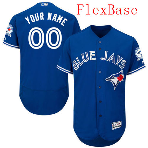 Mens Toronto Blue Jays Royal Blue Customized Flexbase Majestic MLB Collection Jersey Mens Toronto Blue Jays Royal Blue Customized Flexbase Majestic MLB Collection Jersey